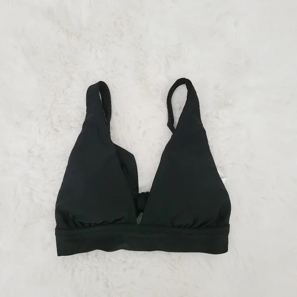 🕶AERIE TIE BACK BIKINI TOP AND SEERSUCKER RUFFLE BIKINI BOTTOM GINGHAM SIZE S - Picture 2 of 12